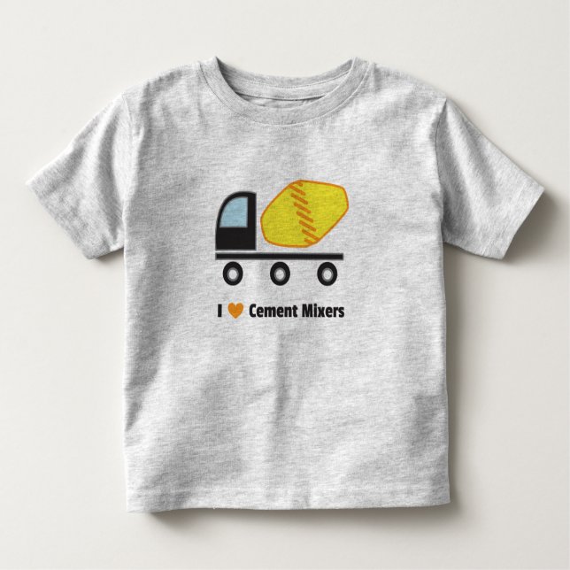 T-shirt Pour Les Tous Petits J'aime les mélanges de ciment (Devant)