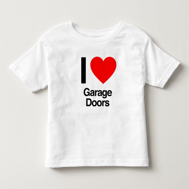T-shirt Pour Les Tous Petits j'aime les portes de garage (Devant)