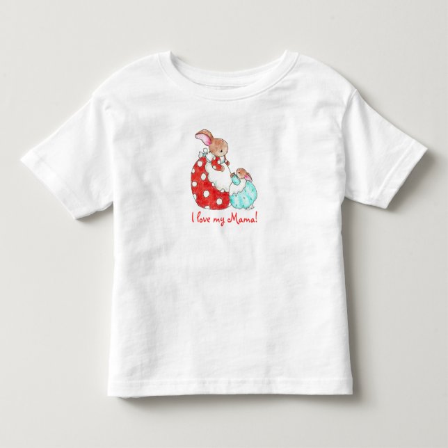 T-shirt Pour Les Tous Petits J'aime ma maman ! (Devant)