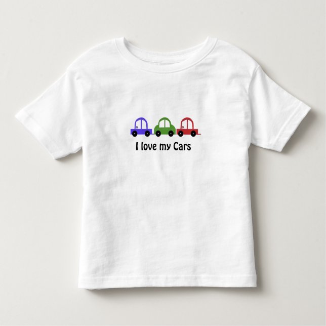 T-shirt Pour Les Tous Petits J'Aime Mes Voitures (Devant)