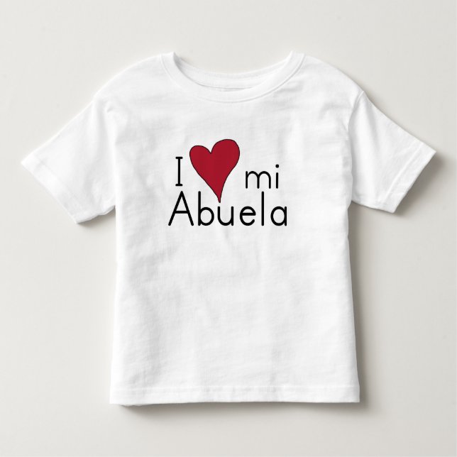 T-shirt Pour Les Tous Petits J'aime mon abuela (Devant)