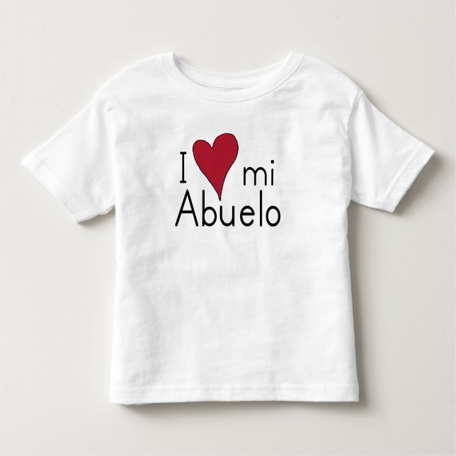T-shirt Pour Les Tous Petits J'aime mon Abuelo (Devant)
