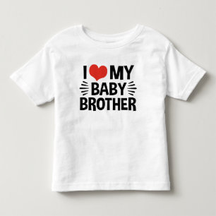 T-shirt Pour Les Tous Petits J'Aime Mon Frère Bébé