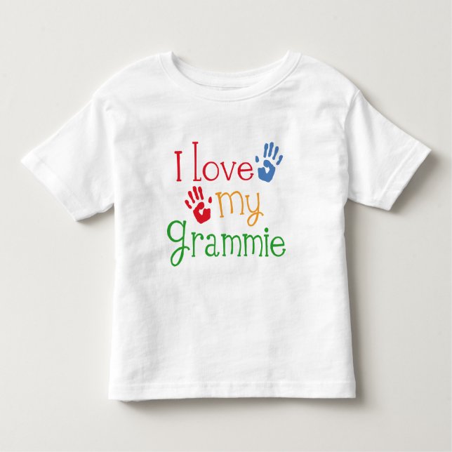 T-shirt Pour Les Tous Petits J'aime mon Grammie Handprints (Devant)
