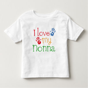 T-shirt Pour Les Tous Petits J'aime mon Nonna Handprints