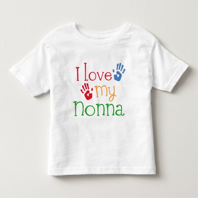 T-shirt Pour Les Tous Petits J'aime mon Nonna Handprints (Devant)