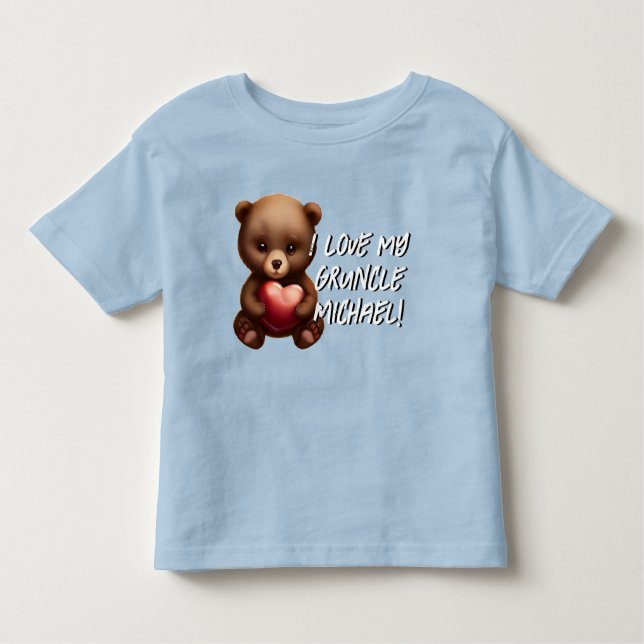 T-shirt Pour Les Tous Petits "J'Aime Mon Oncle !" Bear Cub (Devant)