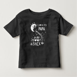 T-shirt Pour Les Tous Petits J'aime mon papa à la lune & retour
