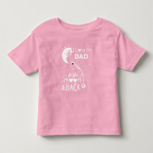 T-shirt Pour Les Tous Petits J'aime mon papa jusqu'à la lune et retour