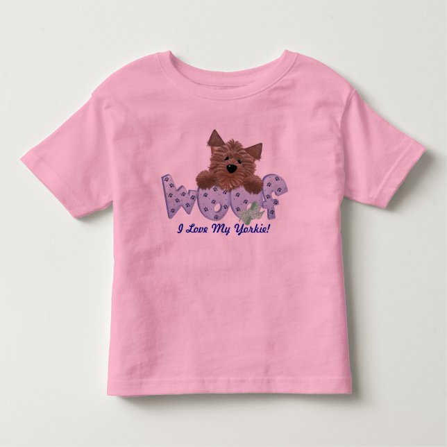 T-shirt Pour Les Tous Petits J'aime mon Yorkie ! (Devant)