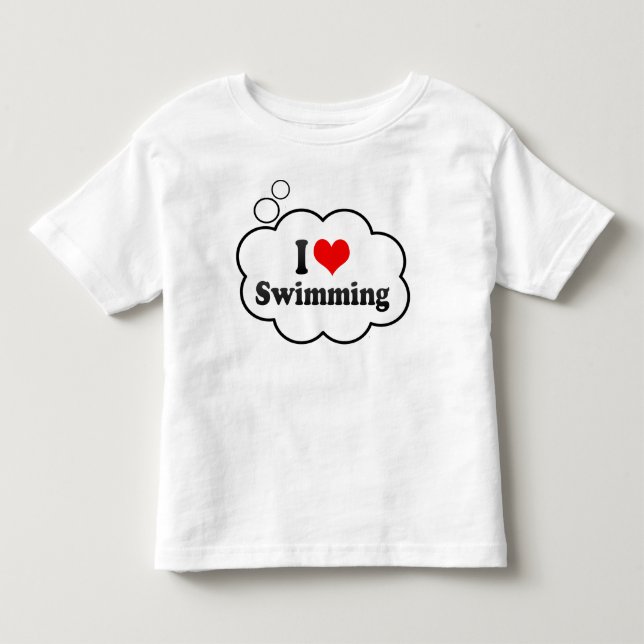 T-shirt Pour Les Tous Petits J'aime nager (Devant)