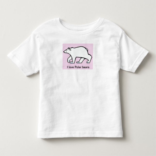 T-shirt Pour Les Tous Petits J'aime OURS POLAIRES -Graphique animal- Arctique (Devant)