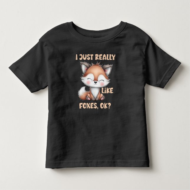 T-shirt Pour Les Tous Petits J'aime vraiment beaucoup les renards enfants (Devant)