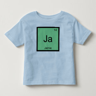 T-shirt Pour Les Tous Petits Jamie Nom Chimie Élément Tableau Périodique