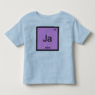 T-shirt Pour Les Tous Petits Jana Nom Chimie Élément Tableau périodique