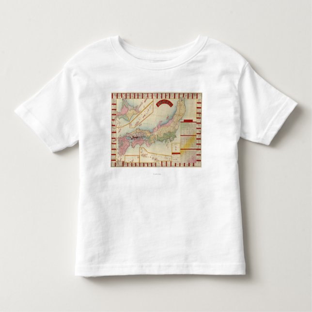 T-shirt Pour Les Tous Petits JapanPanoramic MapJapan (Devant)