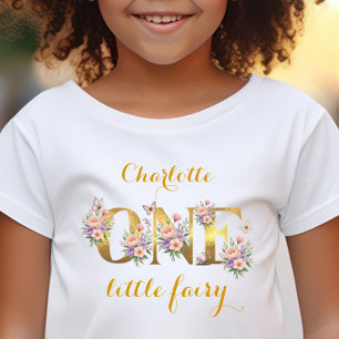 T-shirt Pour Les Tous Petits Jardin de fées Whimsical 1er anniversaire