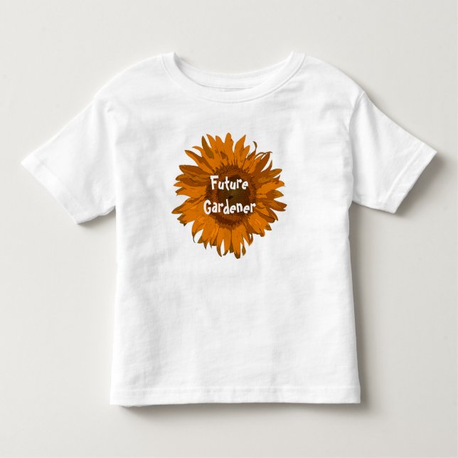 T-shirt Pour Les Tous Petits Jardin de tournesol orange (Devant)