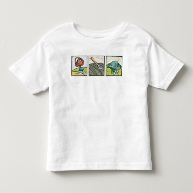T-shirt Pour Les Tous Petits Jardinage (Devant)