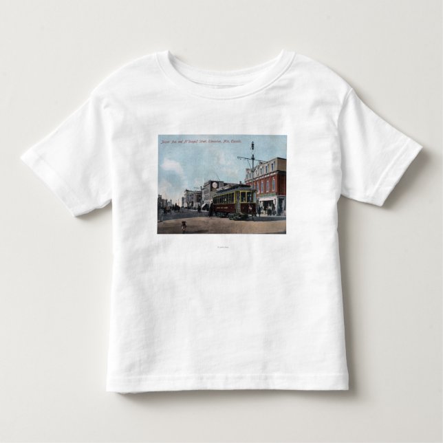 T-shirt Pour Les Tous Petits Jaspe et rues de McDougall (Devant)