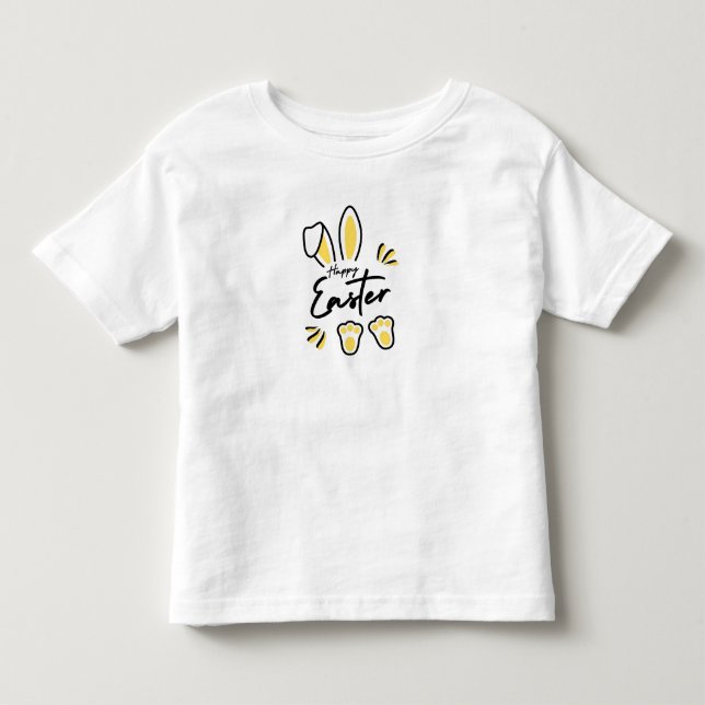 T-shirt Pour Les Tous Petits Jaune de Pâques (Devant)