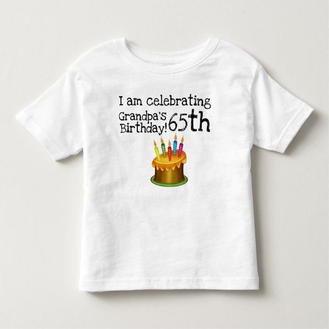 T-shirt Pour Les Tous Petits Je célèbre le soixante-cinquième anniversaire du (Devant)