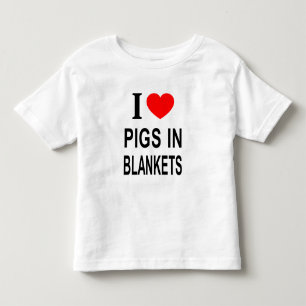 T-shirt Pour Les Tous Petits Je ❤️ COCHONS DANS DES COUVERTURES JE SUIS AMOUREU