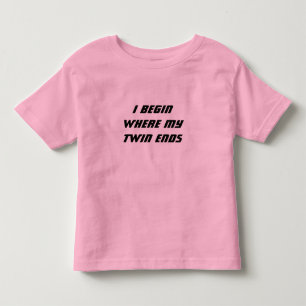 T-shirt Pour Les Tous Petits Je commence où mon jumeau finit