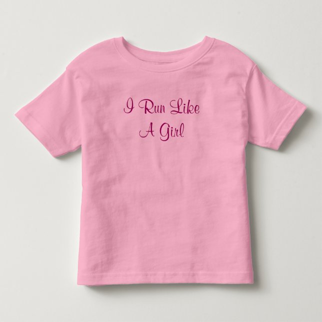 T-shirt Pour Les Tous Petits Je Cours Comme Une Fille (Devant)