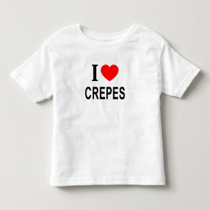 T-shirt Pour Les Tous Petits Je ❤️ CRÊPES J'AIME CRÊPES J'AIME CRÊPES