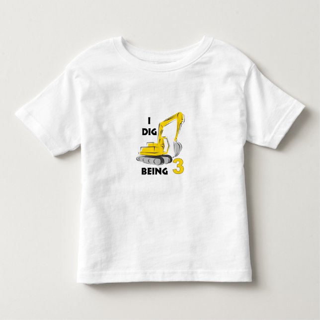 T-shirt Pour Les Tous Petits Je creuse être 3 (Devant)
