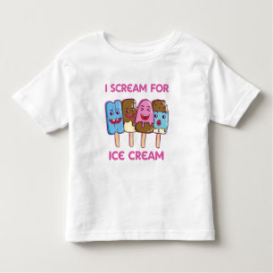 T-shirt Pour Les Tous Petits Je crie pour la glace