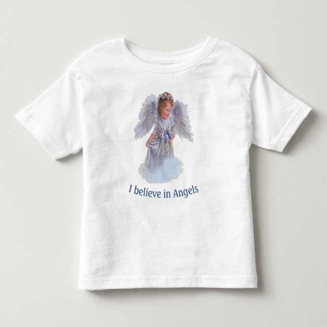 T-shirt Pour Les Tous Petits Je crois aux anges (Devant)