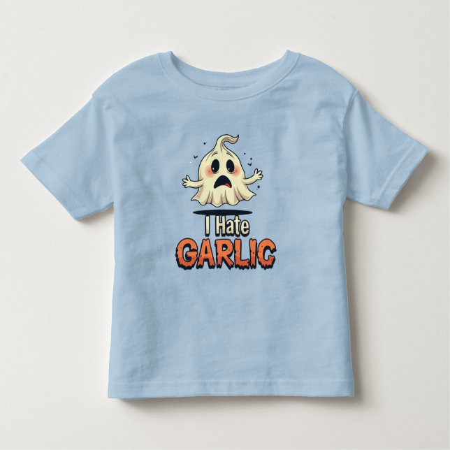 T-shirt Pour Les Tous Petits Je Déteste Le Fantôme D'Ail - Drôle Halloween L'Ai (Devant)