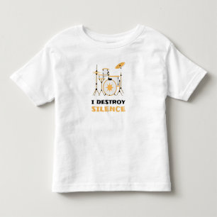 T-shirt Pour Les Tous Petits Je détruis le silence Drummer drôle