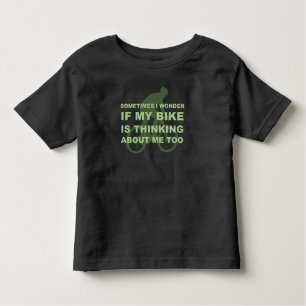 T-shirt Pour Les Tous Petits Je me demande si mon vélo pense à moi Citation à v