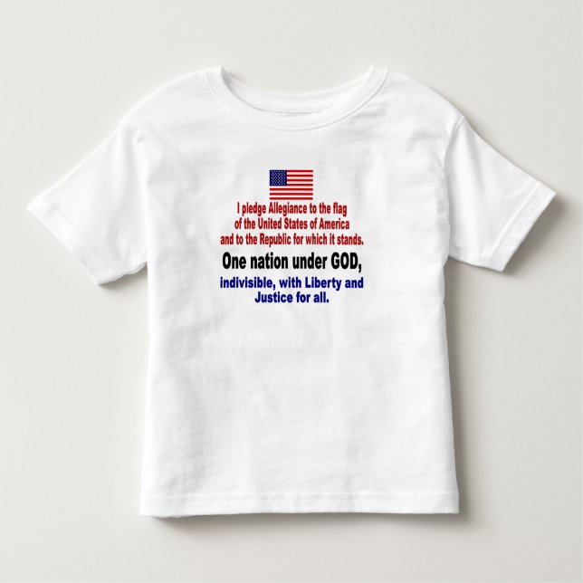 T-shirt Pour Les Tous Petits Je mets en gage l'allégeance au drapeau (Devant)