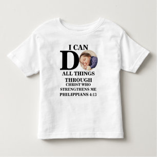 T-shirt Pour Les Tous Petits Je peux faire tout ce que Christian photo Bible ve