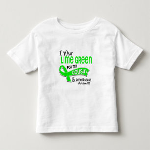 T-shirt Pour Les Tous Petits Je porte la maladie de Lyme de cousin du vert de