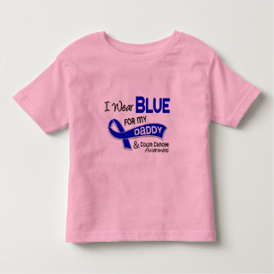 T-shirt Pour Les Tous Petits Je porte le bleu pour mon cancer du colon du papa