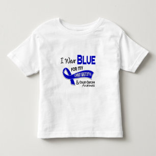 T-shirt Pour Les Tous Petits Je Porte Le Bleu Pour Mon Grand-Mère Cancer Du Co