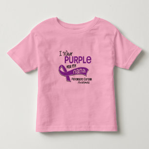 T-shirt Pour Les Tous Petits Je porte le Cancer pancréatique de Nana du pourpr