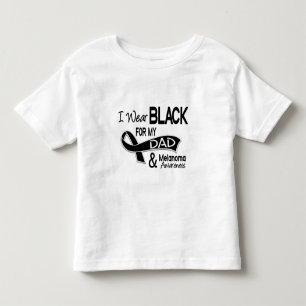 T-shirt Pour Les Tous Petits Je porte le noir pour mon mélanome du papa 42