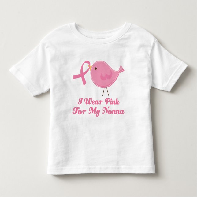 T-shirt Pour Les Tous Petits Je porte le rose pour mon Nonna (Devant)