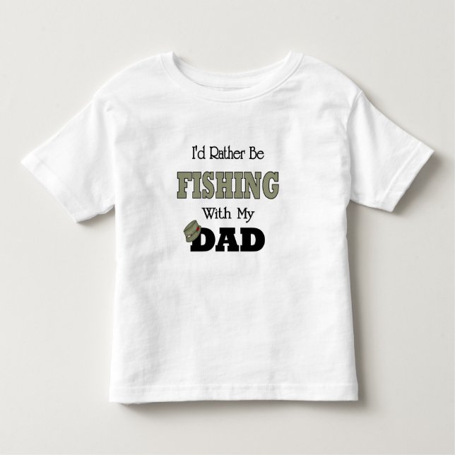 T-shirt Pour Les Tous Petits Je préfère pêcher avec papa (Devant)