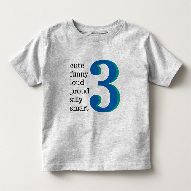 T-shirt Pour Les Tous Petits Je suis 3 Chemise (Devant)