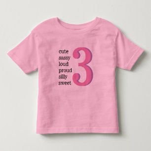 T-shirt Pour Les Tous Petits Je suis 3 Chemise