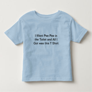 T-SHIRT POUR LES TOUS PETITS JE SUIS ALLÉ PIPI DE PIPI DANS LA TOILETTE