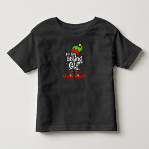 T-shirt Pour Les Tous Petits Je suis Elf Xmas par intérim Famille Ami Noël