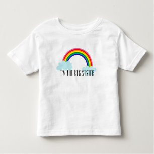 T-shirt Pour Les Tous Petits Je suis la grande soeur que l'arc-en-ciel font ses